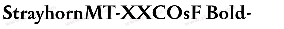 StrayhornMT-XXCOsF Bold字体转换